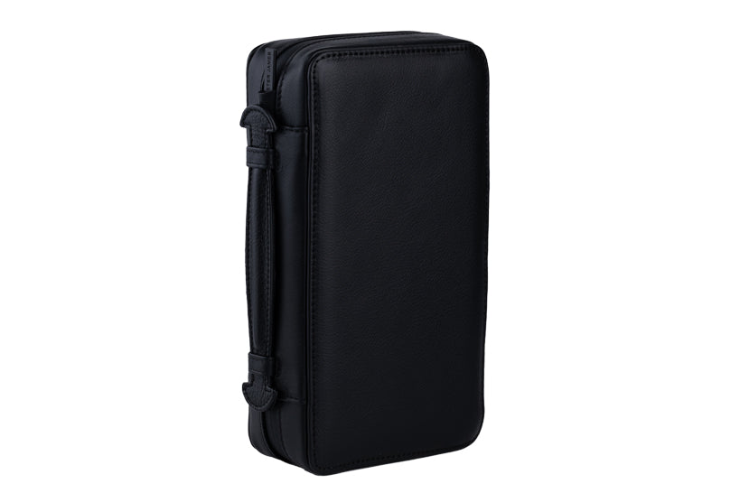 Alcantara Black Label Carry Humidor - Black & Red