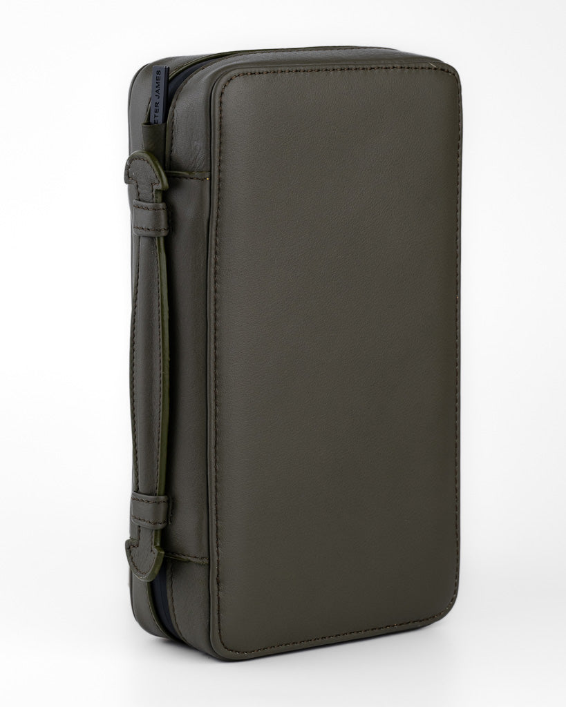 Alcantara Black Label Carry Humidor - Olive