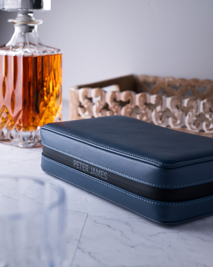 Alcantara Black Label Carry Humidor - Ocean