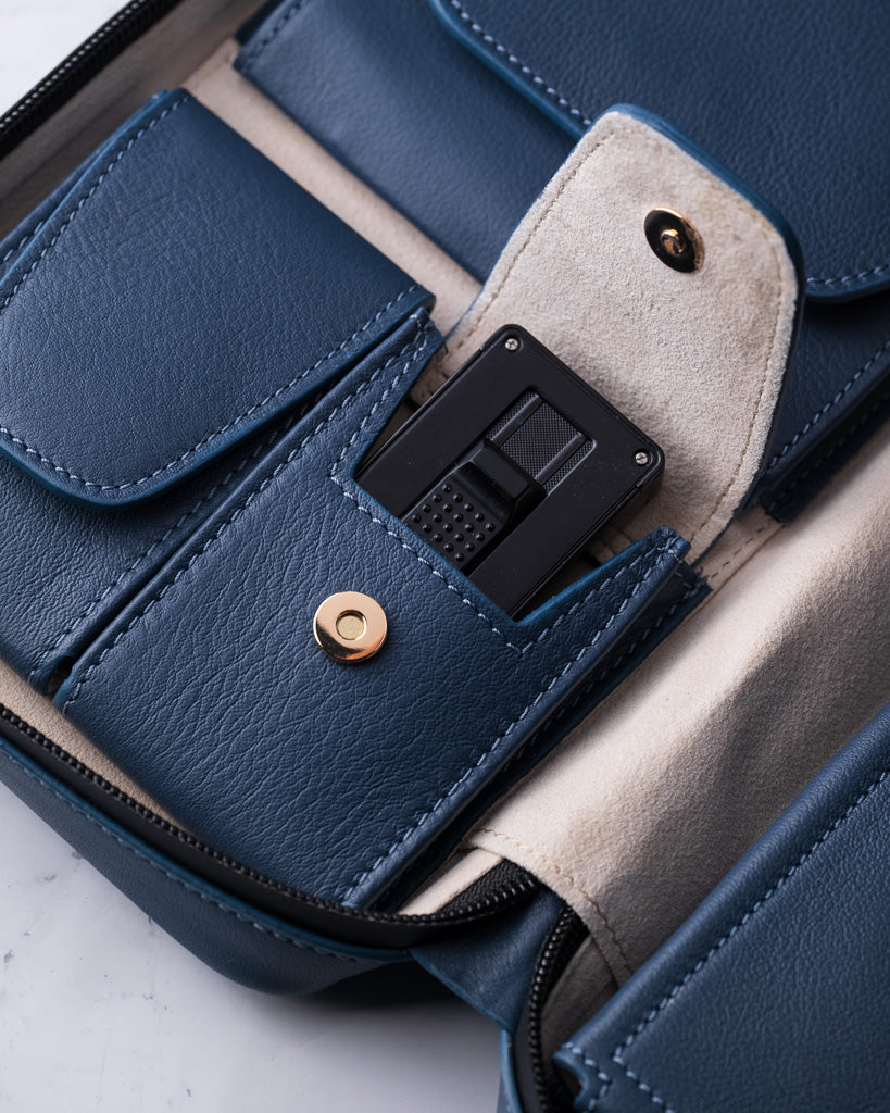 Alcantara Black Label Carry Humidor - Ocean