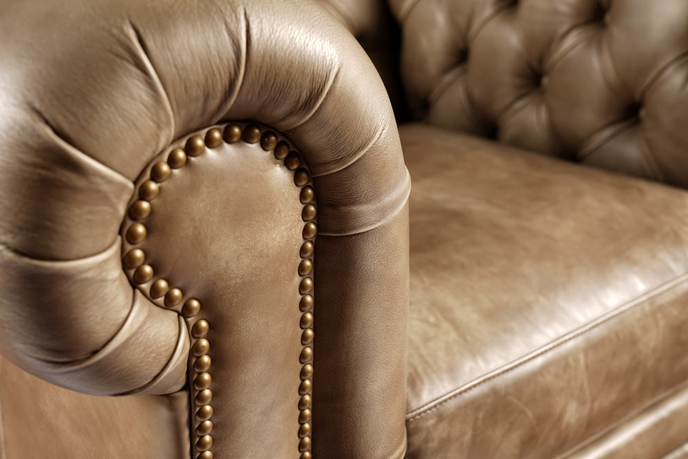 The Henry Lounge Chair Peter James Co brown leaher chair Classic