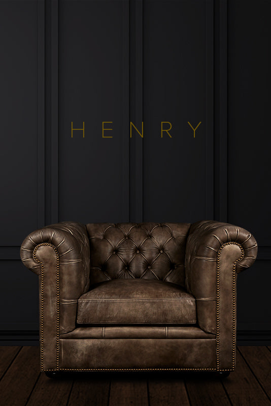 Luxury leather sofa Henry