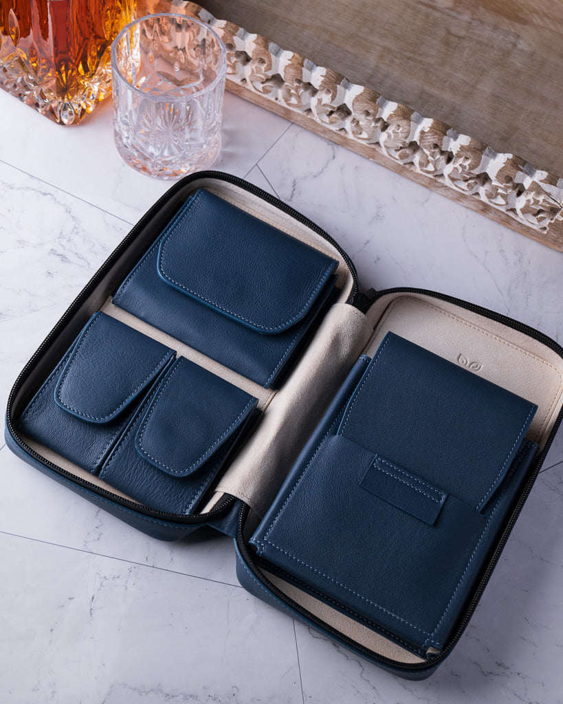 Alcantara Black Label Carry Humidor - Ocean