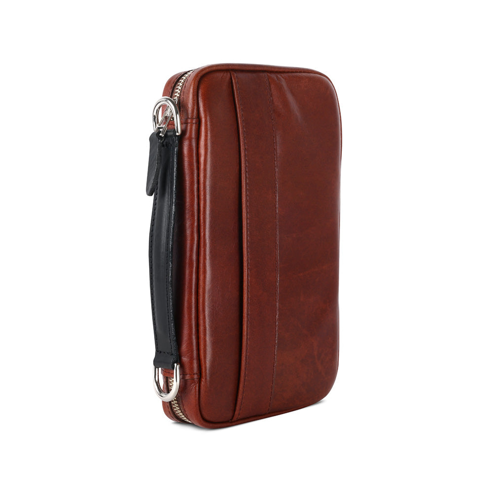 Visol Peter James Leather Black Travel Cigar Case